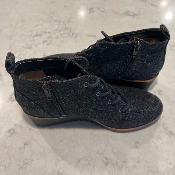 Abella True Comfort Women's Side Zip Zeta Shoe Ankle Wedge Boot Size 6 Gray - Picture 5 of 9